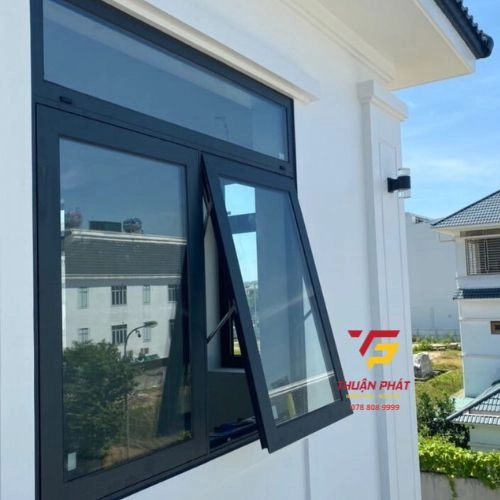 Cửa sổ mở hất 2 cánh nhôm xingfa
